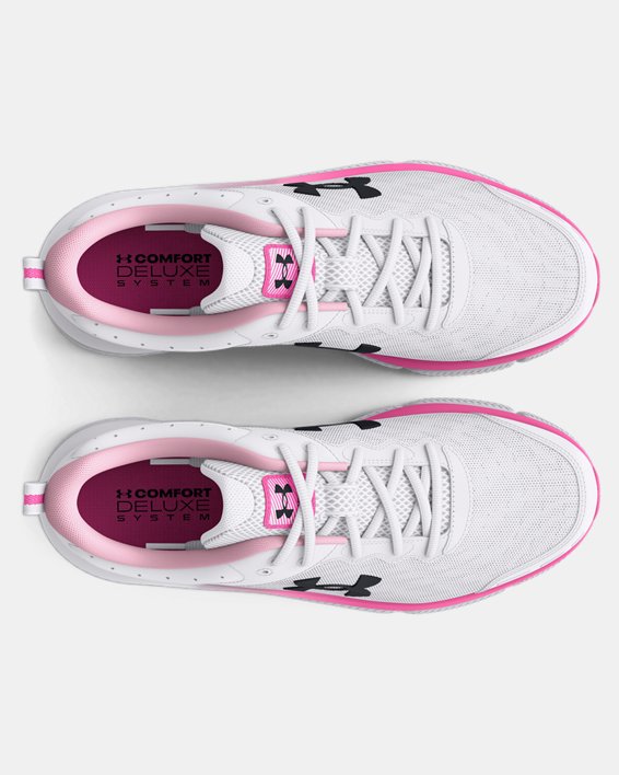 Women's UA Charged Assert 10 Running Shoes, White, pdpMainDesktop image number 2